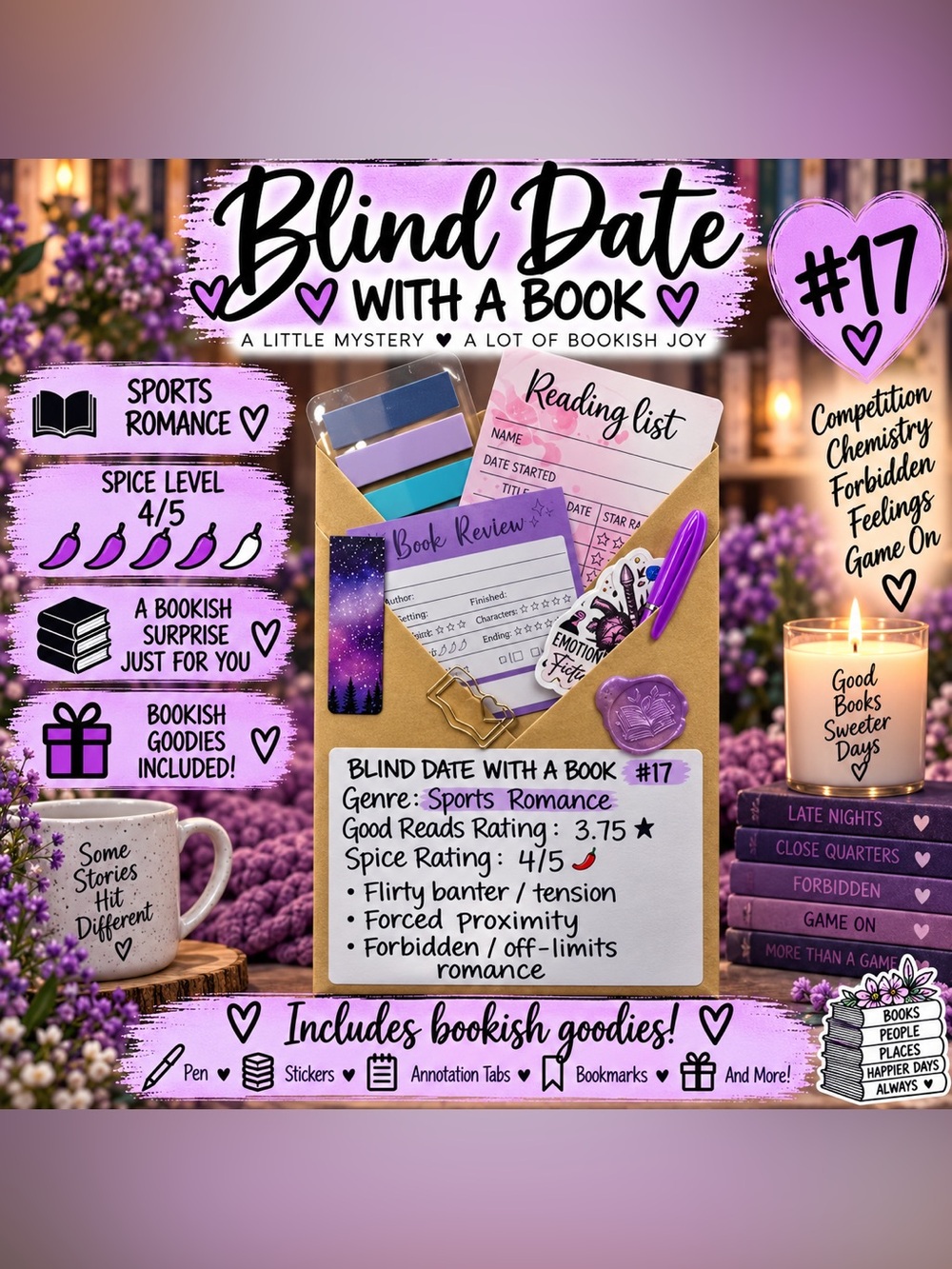 Blind Date With A Book #17 - Sports Romance Book & Accessories